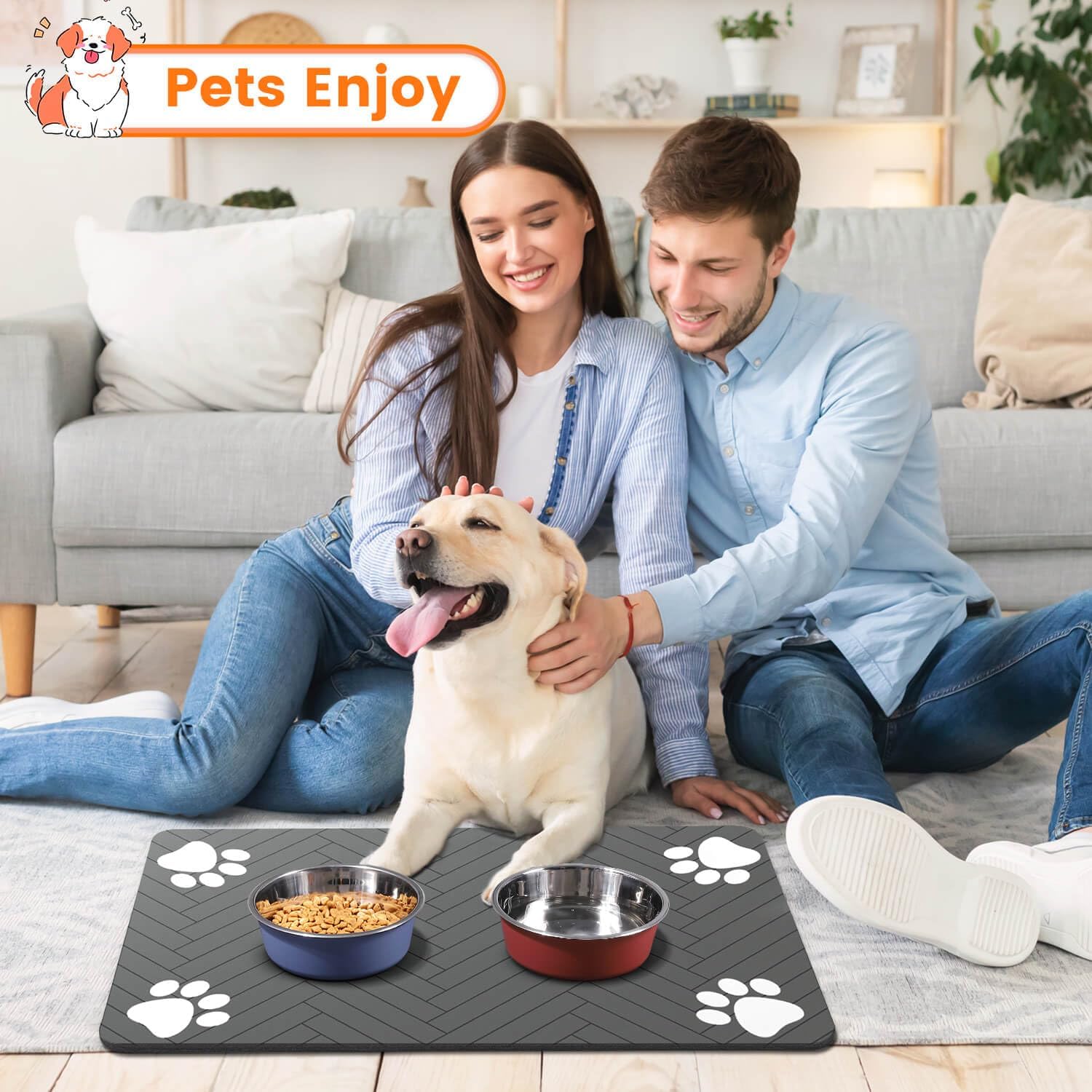 Stylish Absorbent Pet Feeding Mat
